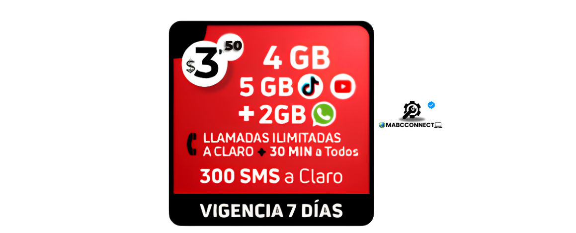 Recarga Claro Ilimitado – SOLO $3,50